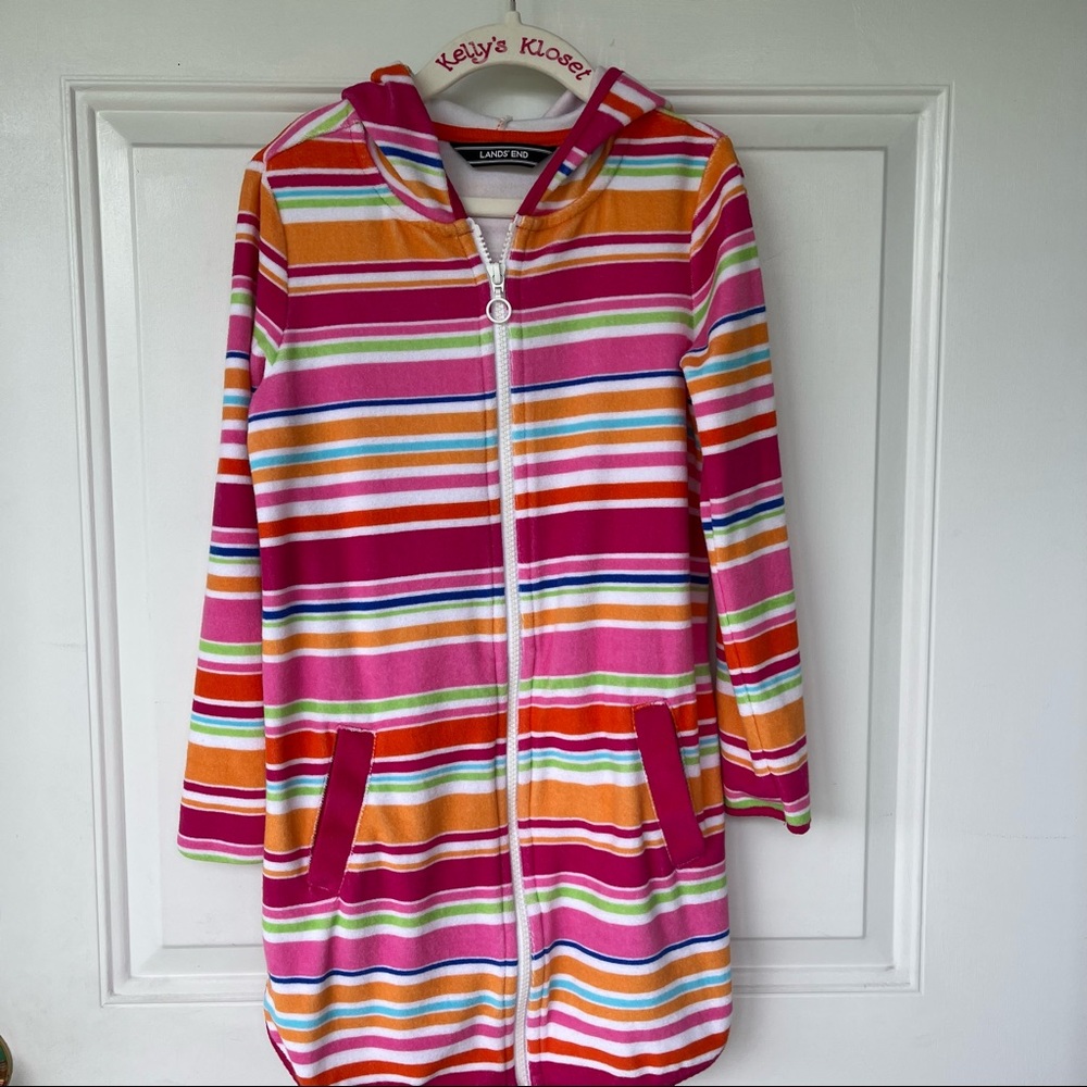 •Lands' End• Girl’s Terry Cloth Swim Coverup - Size 6X/7